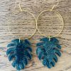 Monstera Hoop Earrings - Image 4