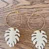 Monstera Hoop Earrings - Image 3