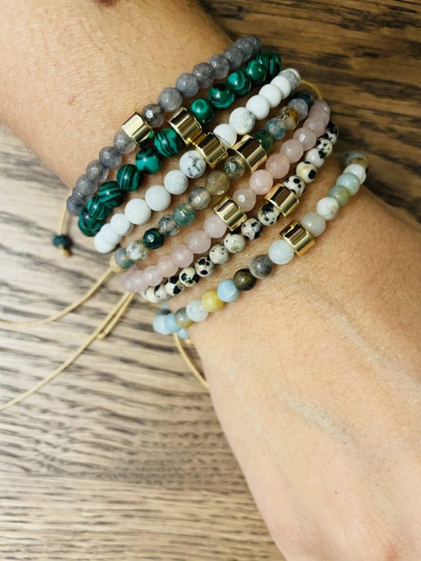 Semiprecious beaded bracelets