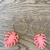 Monstera Hoop Earrings - Image 2