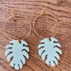 Monstera Hoop Earrings - Image 5