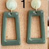 Resin Square Earrings - Image 2