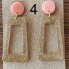 Resin Square Earrings - Image 5