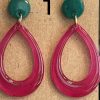 Resin Teardrop Earrings - Image 3