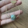 Hoops with natural turquoise beads - Image 2