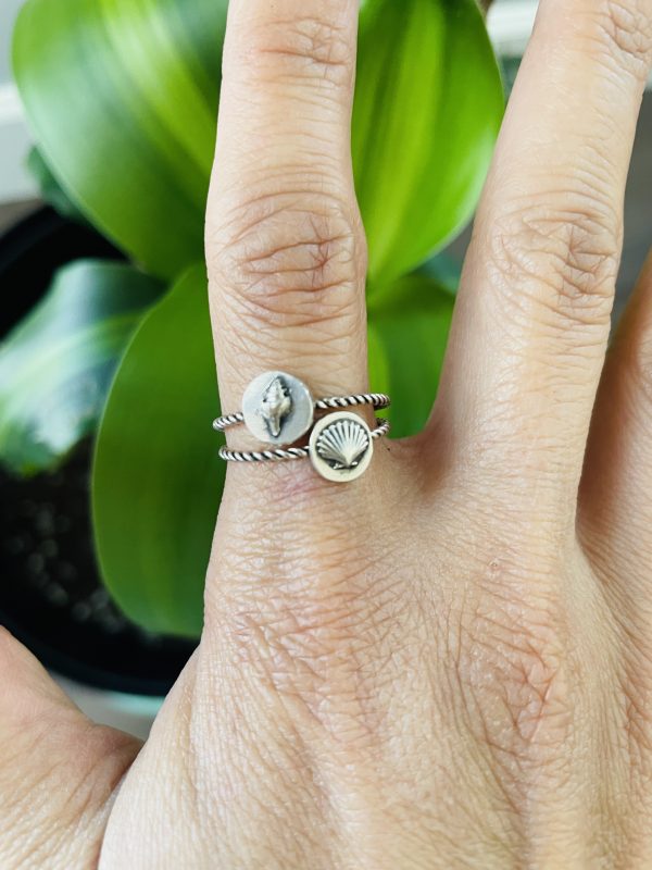 Silver shell rings