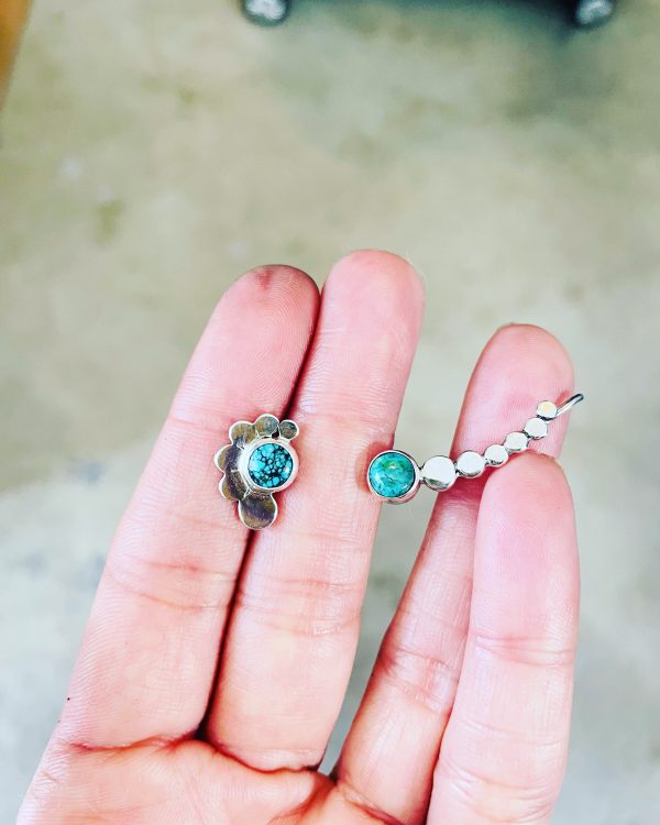 Mismatched turquoise earrings