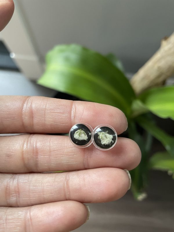 Mini silver flower studs