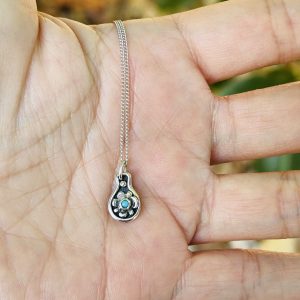Flower potion silver necklace